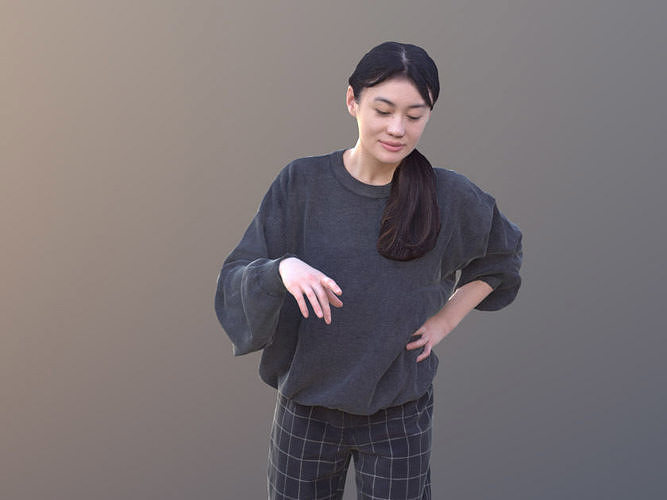 Francine 10353 - Standing Casual Girl Low-poly 3D model