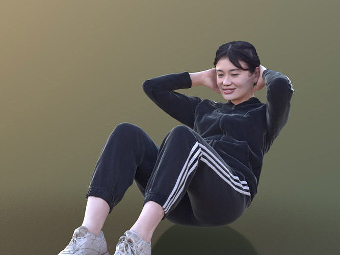 Francine 10352 - Crunch Woman Low-poly 3D model
