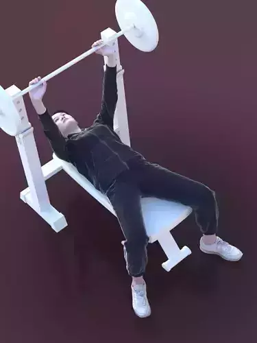 Francine 10351 - Fitness Woman Low-poly 3D model