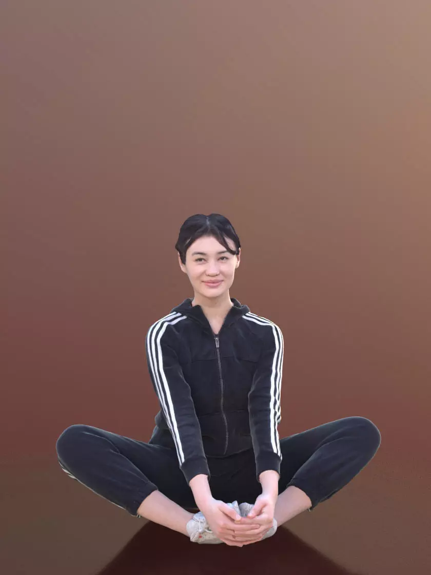 Francine 10350 - Sitting Sport Woman Low-poly 3D model