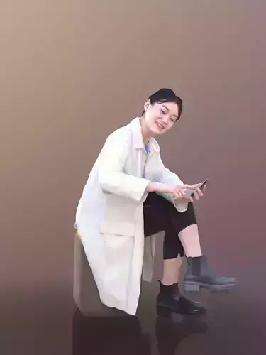 Francine 10348 - Sitting Scientist Woman