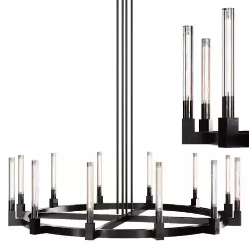 Restoration Hardware CANNELE ROUND CHANDELIER 60 Black