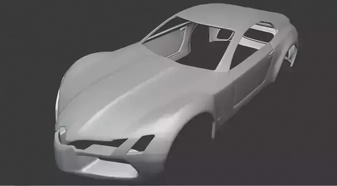 BODY CAR - MERCEDES BENZ  3D print model