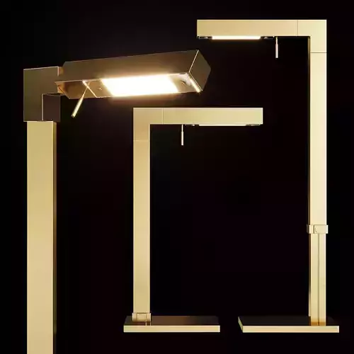 Restoration Hardware CANNELE TASK TABLE LAMP Brass