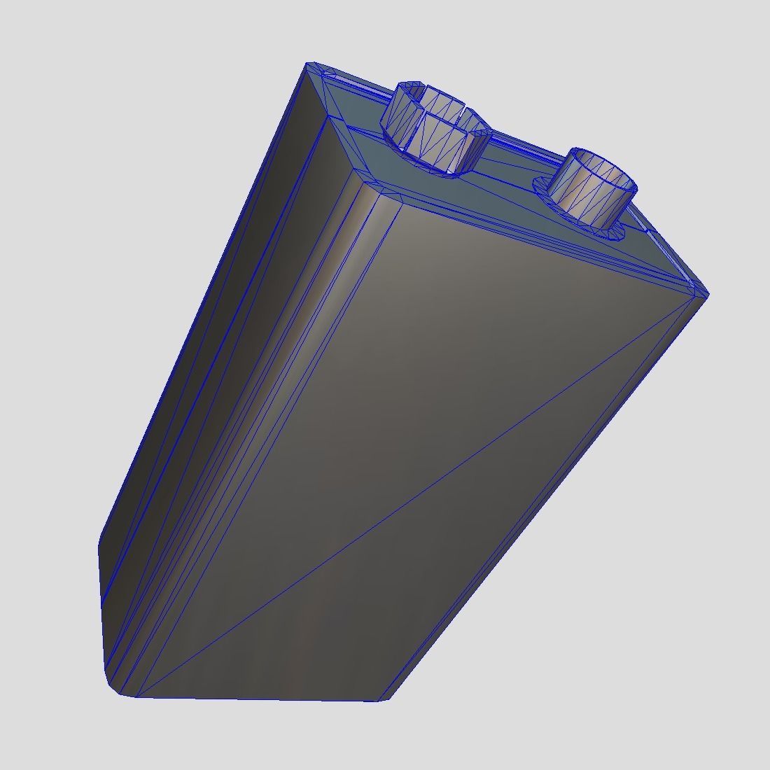 Battery 9V Low-poly 3D model_1