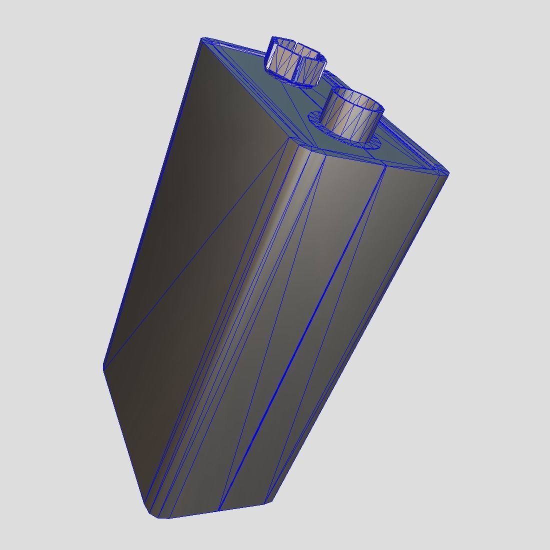 Battery 9V Low-poly 3D model_7