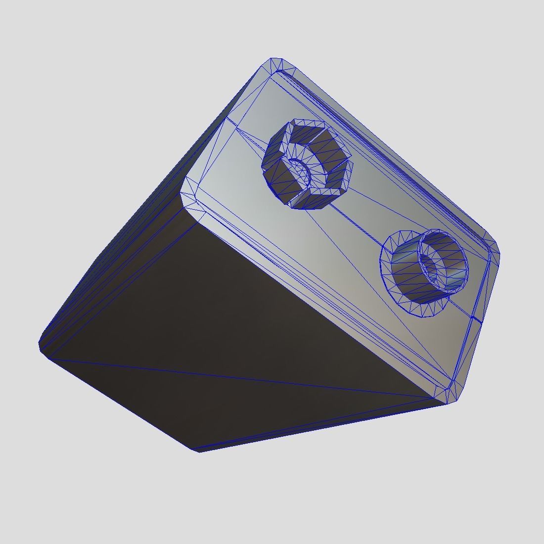 Battery 9V Low-poly 3D model_3