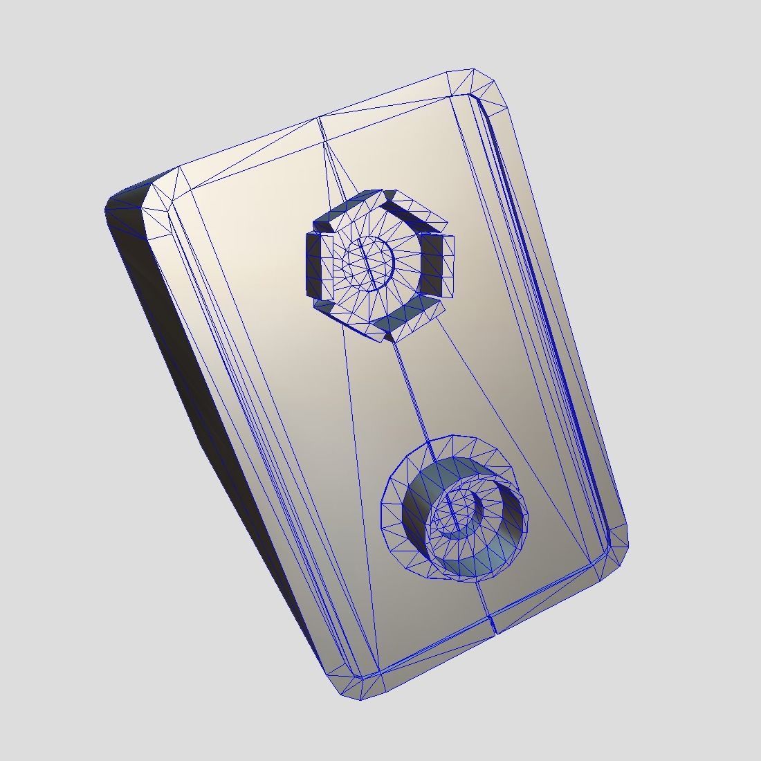 Battery 9V Low-poly 3D model_5