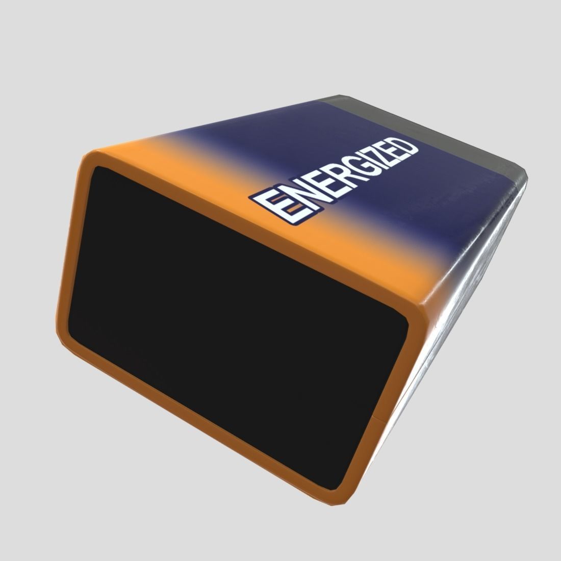 Battery 9V Low-poly 3D model_13
