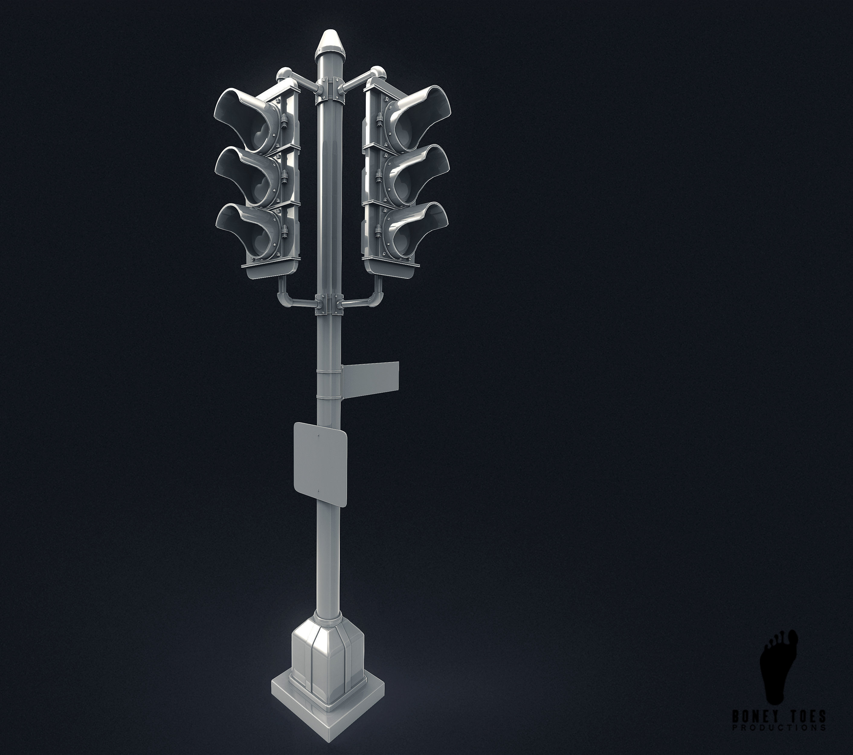 3D Traffic Signal Lights - High Poly 3D model_7
