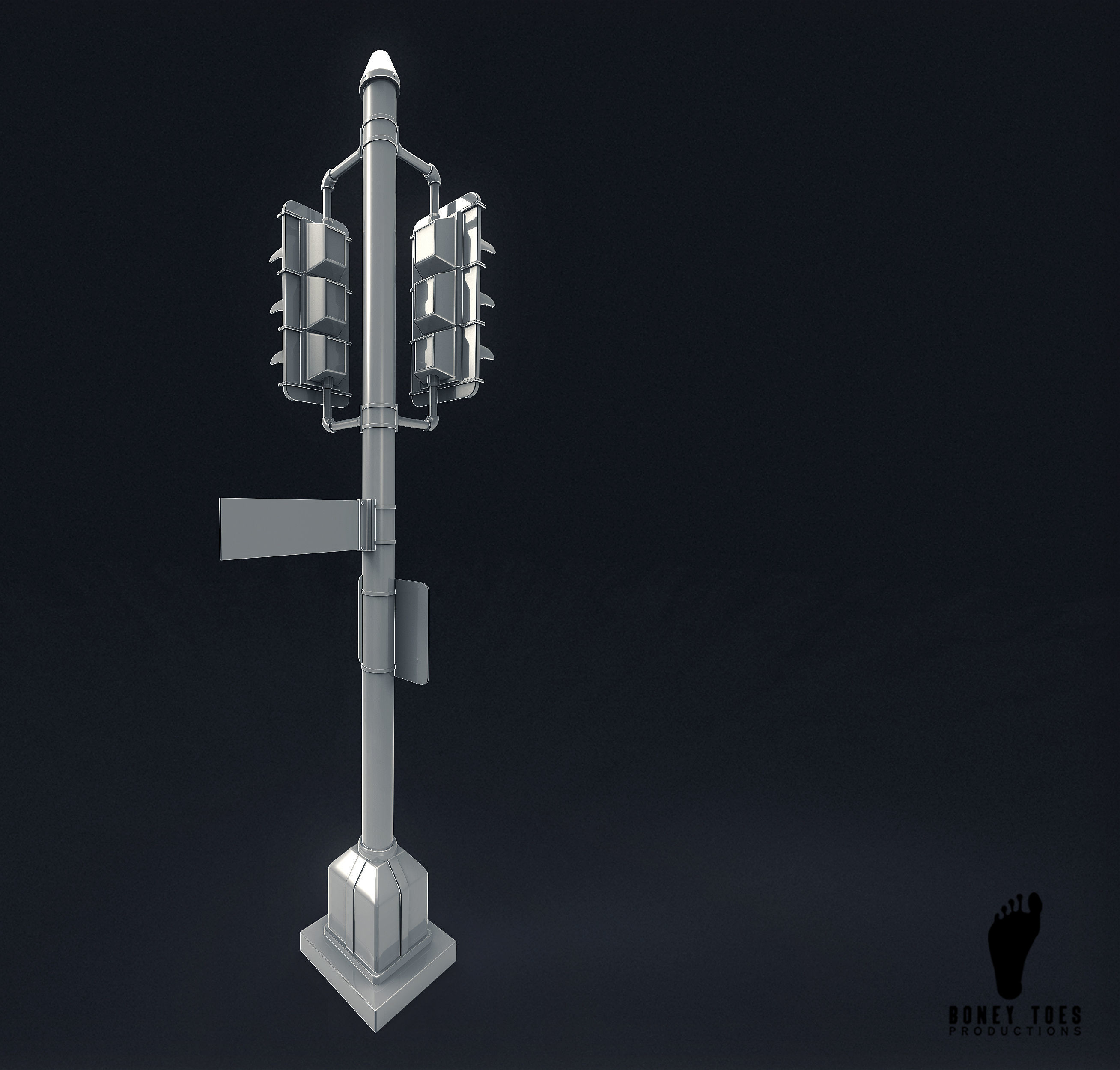 3D Traffic Signal Lights - High Poly 3D model_6