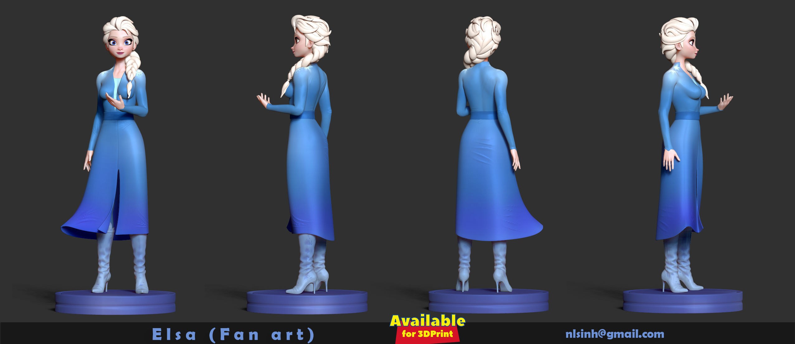 Elsa - Frozen 2 Fan art 3D print model_1
