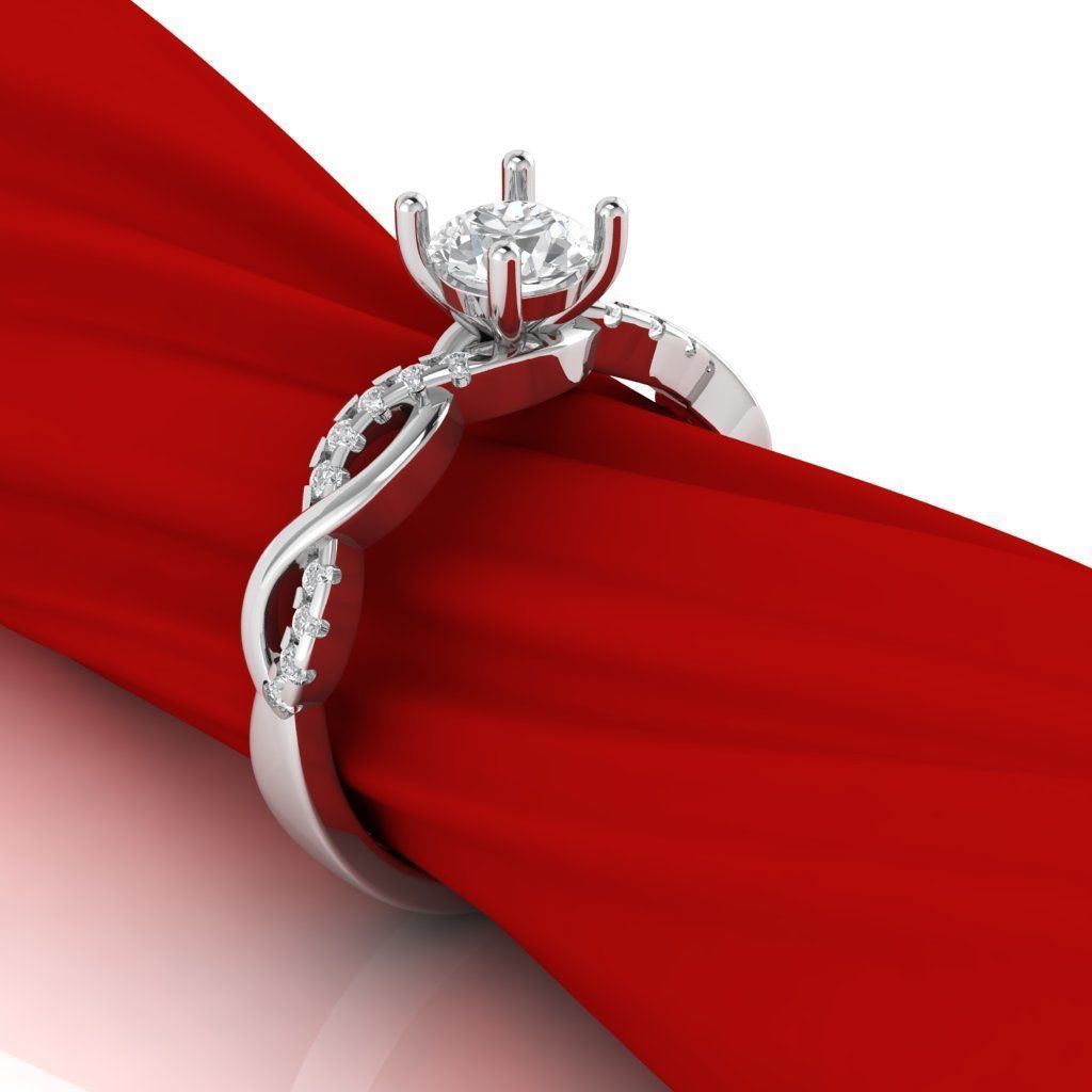 Luxury engagement ring 3D print model_11