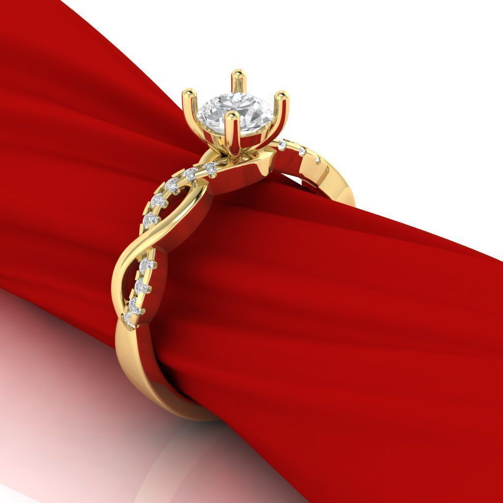 Luxury engagement ring 3D print model_10