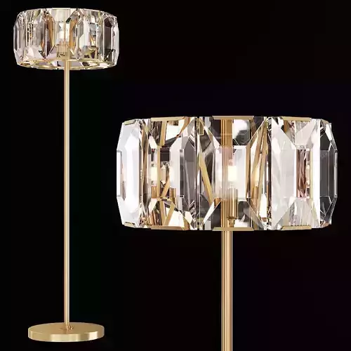 Restoration Hardware HARLOW CRYSTAL FLOOR LAMP Brass