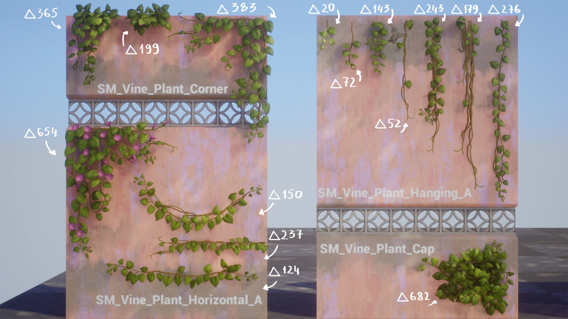 Vine Plants Pack Low-poly 3D model_5