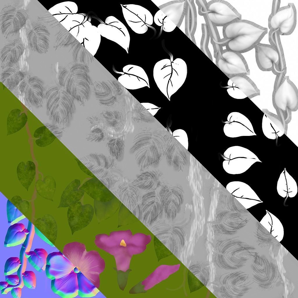 Vine Plants Pack Low-poly 3D model_16