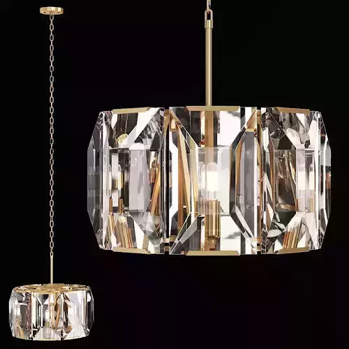Restoration Hardware HARLOW CRYSTAL CHANDELIER 19 Brass
