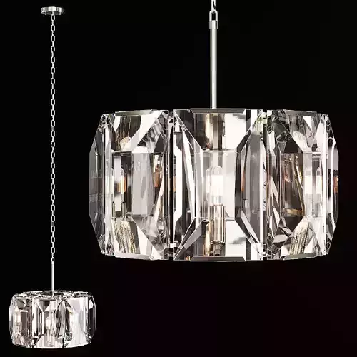 Restoration Hardware HARLOW CRYSTAL CHANDELIER 19 Nickel