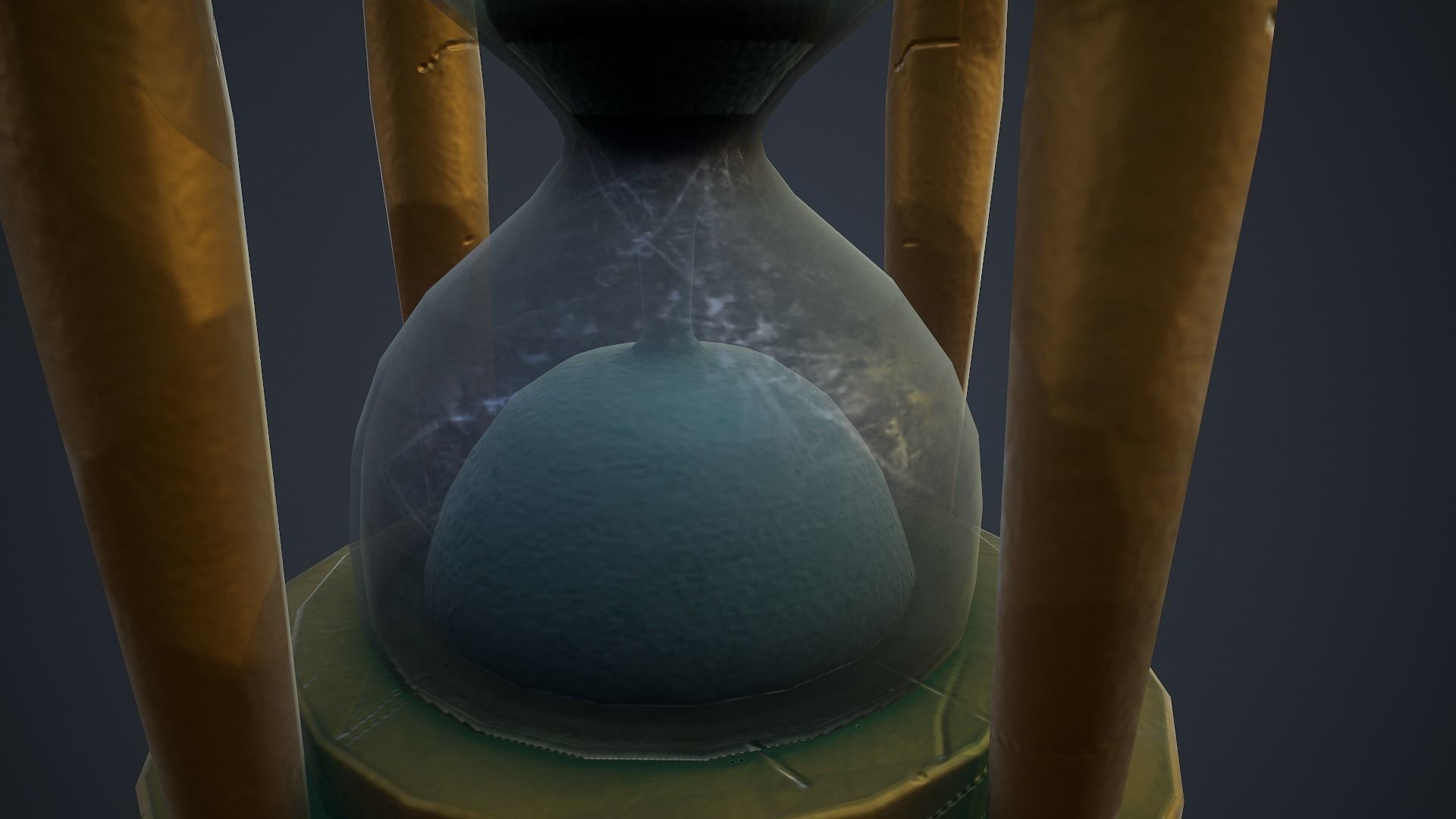 stylized hourglass model low poly Low-poly 3D model_6