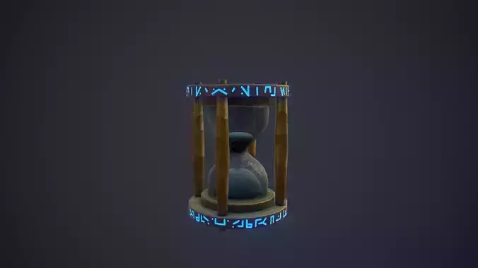 stylized hourglass model low poly Low-poly 3D model