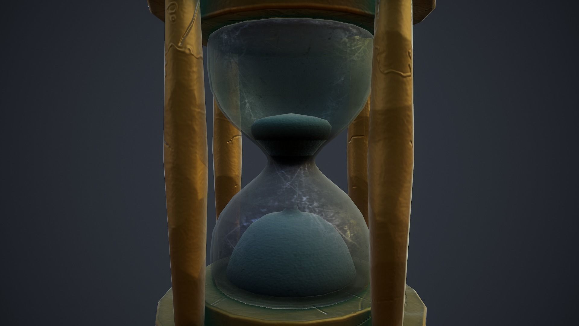 stylized hourglass model low poly Low-poly 3D model_7