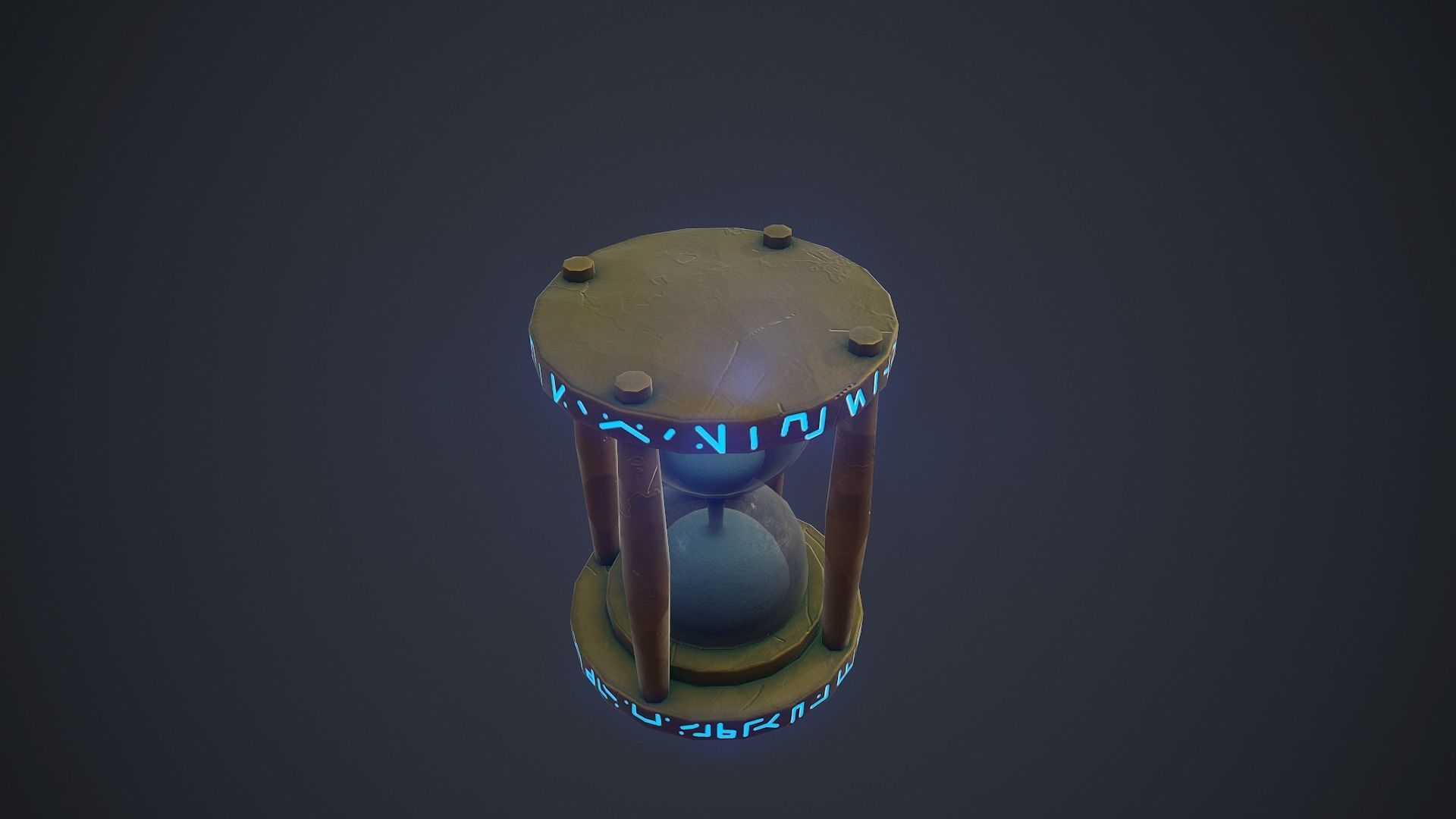 stylized hourglass model low poly Low-poly 3D model_5