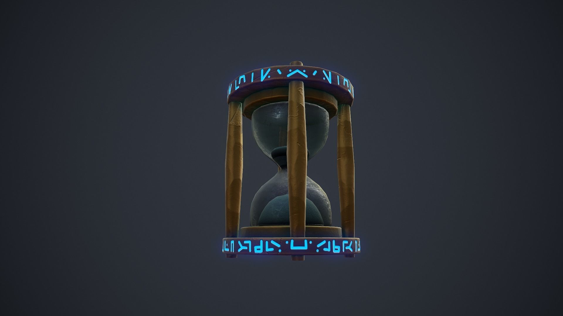 stylized hourglass model low poly Low-poly 3D model_4