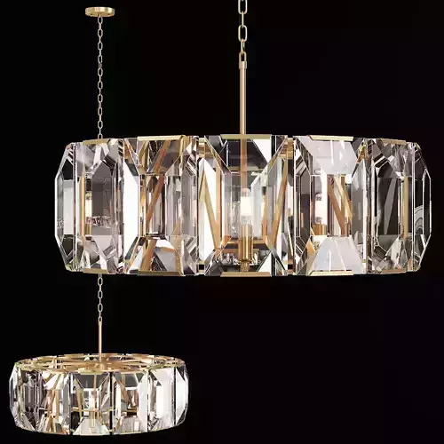 Restoration Hardware HARLOW CRYSTAL CHANDELIER 31 Brass