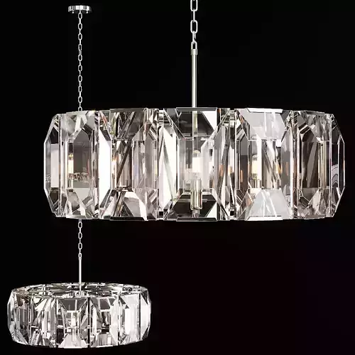 Restoration Hardware HARLOW CRYSTAL CHANDELIER 31 Nickel