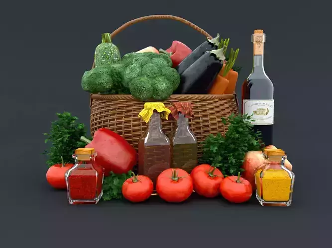 Vegetables basket Food and drinks