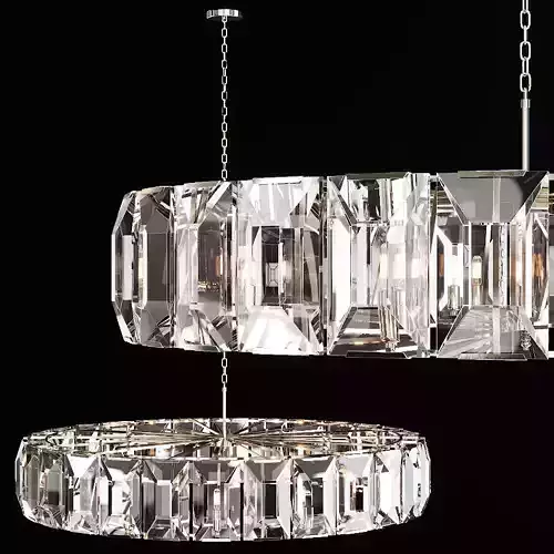 Restoration Hardware HARLOW CRYSTAL CHANDELIER 60 Nickel