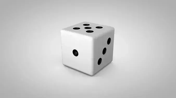 2 Dice models Low-poly 3D model