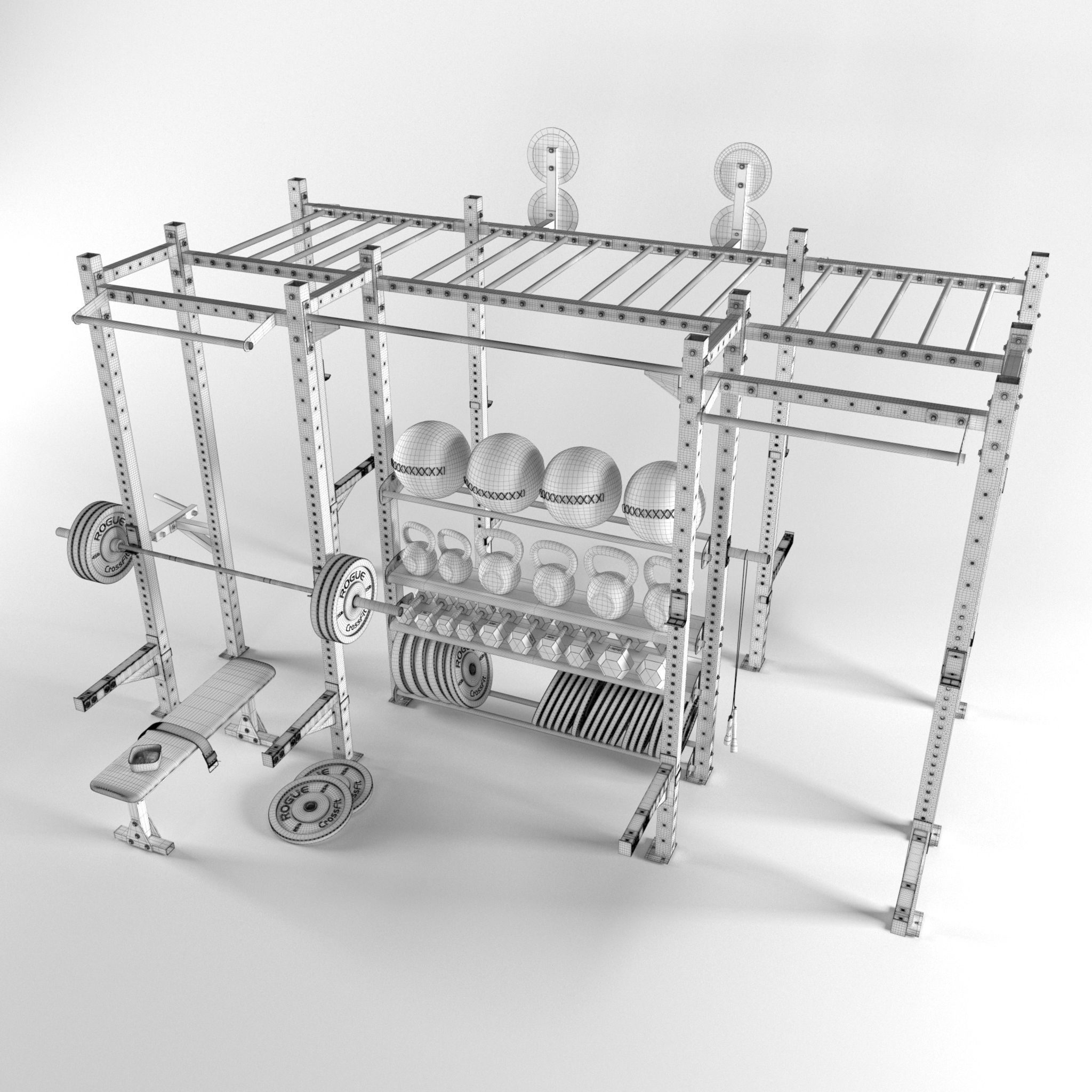 Crossfit rig 3D model | CGTrader