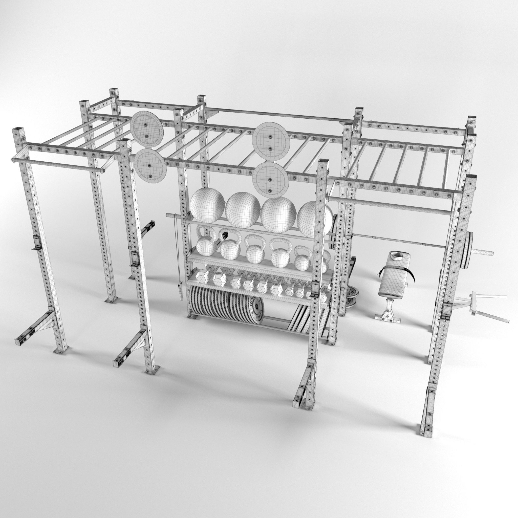 Crossfit rig 3D model | CGTrader