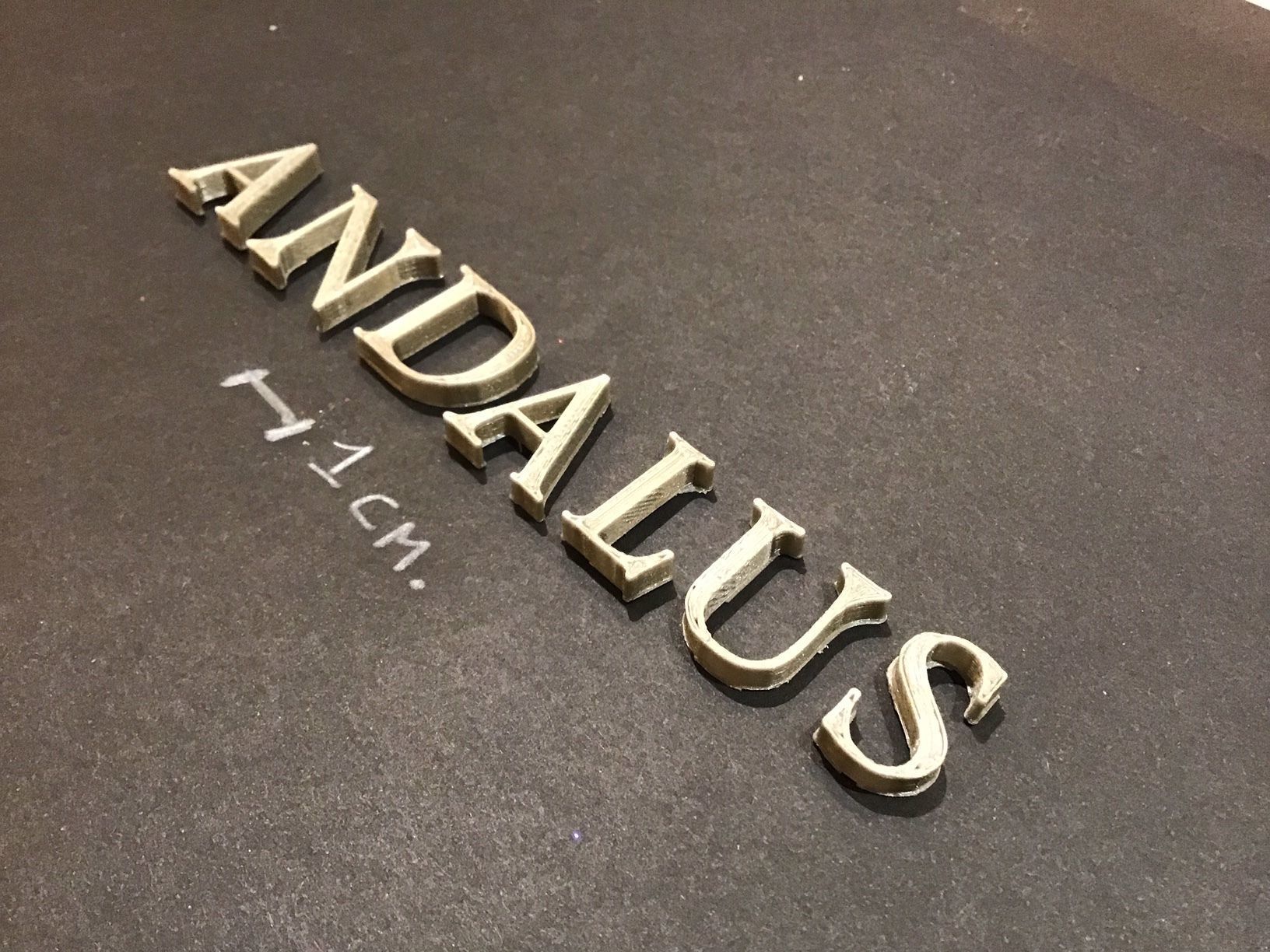ANDALUS Font uppercase and lowercase 3D Letters STL FILE 3D print model_4