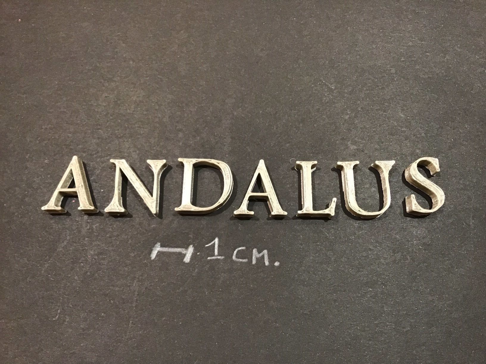 ANDALUS Font uppercase and lowercase 3D Letters STL FILE 3D print model_2