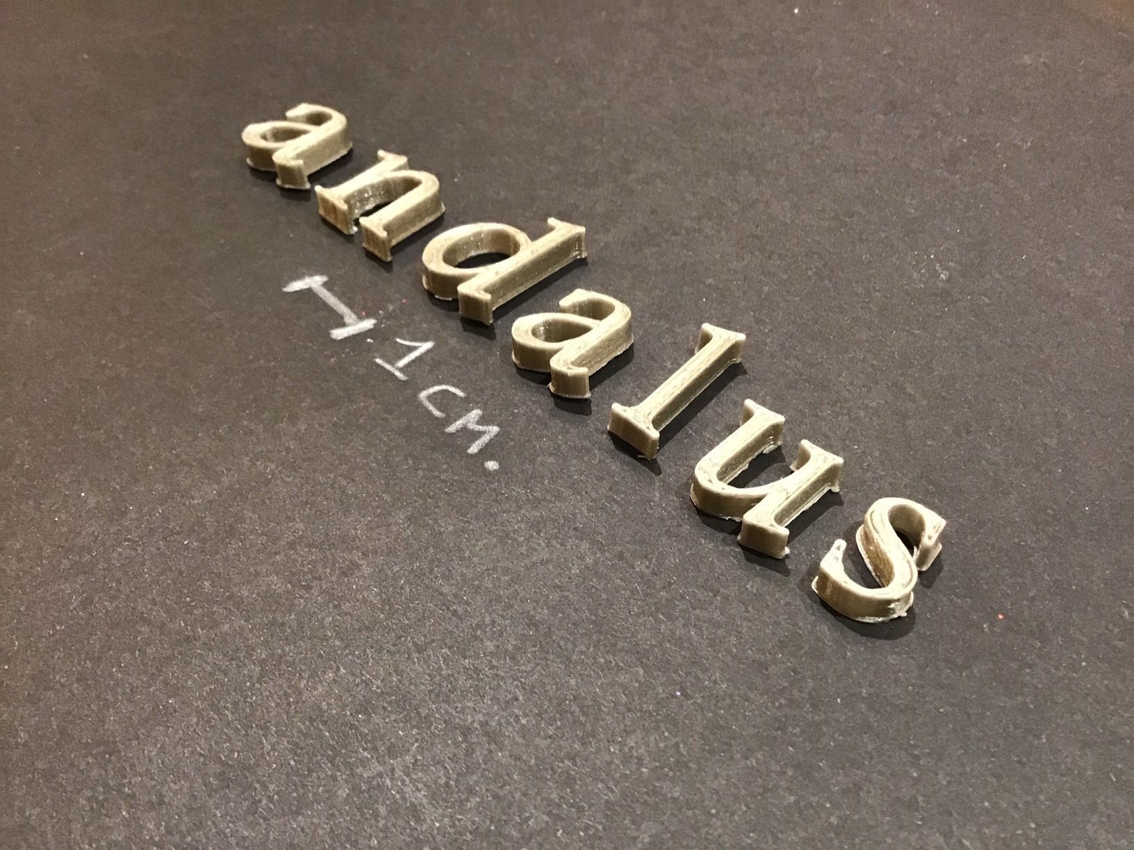 ANDALUS Font uppercase and lowercase 3D Letters STL FILE 3D print model_7