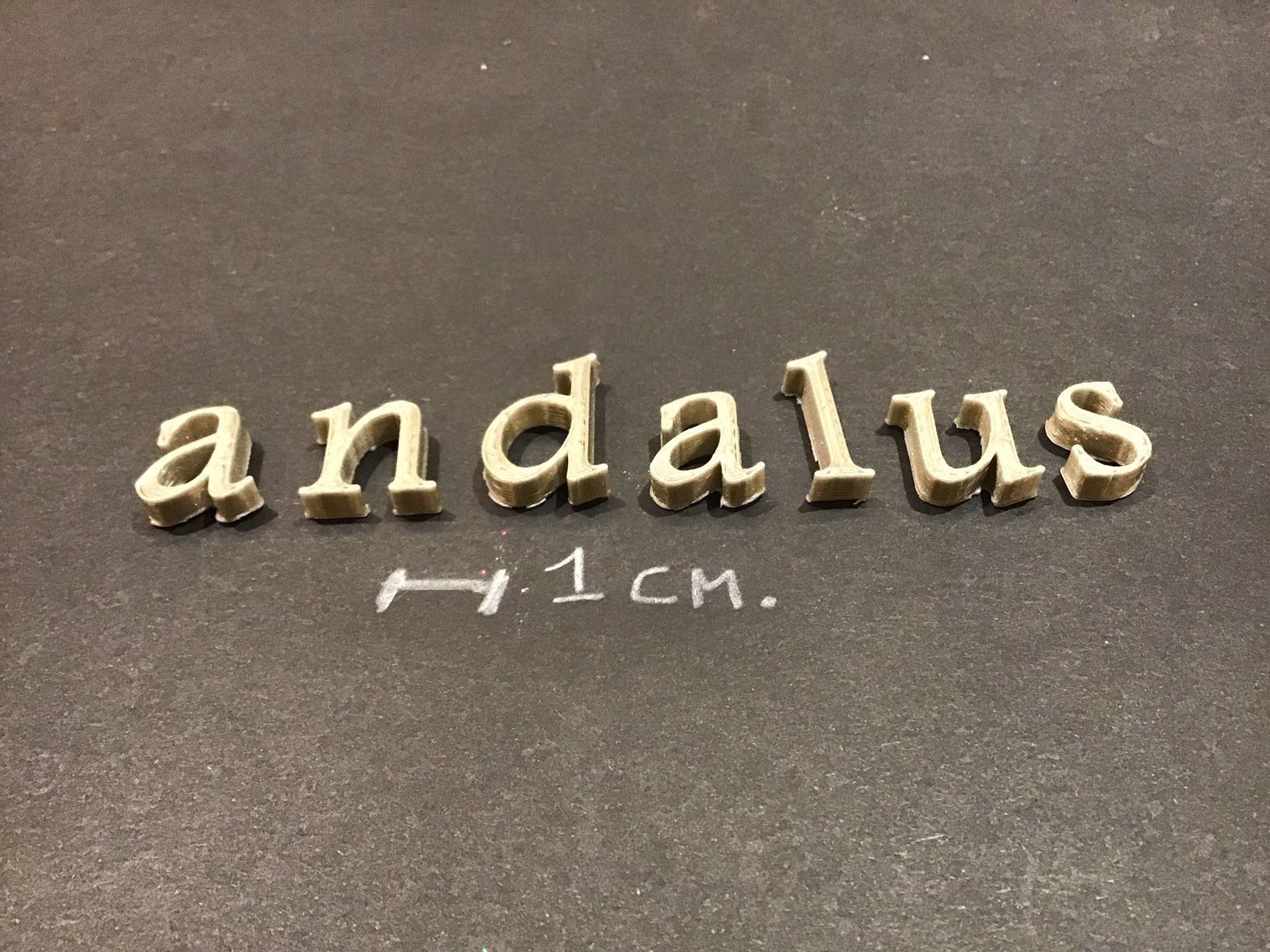 ANDALUS Font uppercase and lowercase 3D Letters STL FILE 3D print model_6
