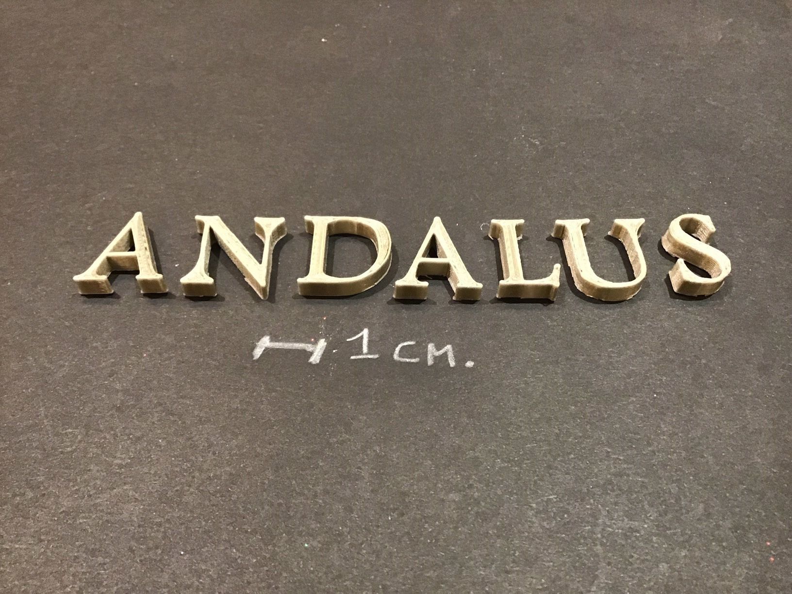 ANDALUS Font uppercase and lowercase 3D Letters STL FILE 3D print model_3