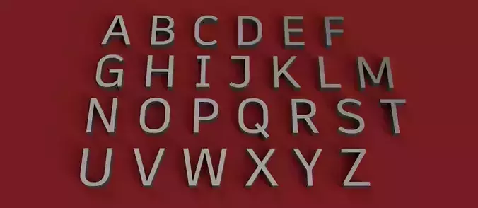 ARTIBOOK  Font uppercase and lowercase 3D Letters STL FILE