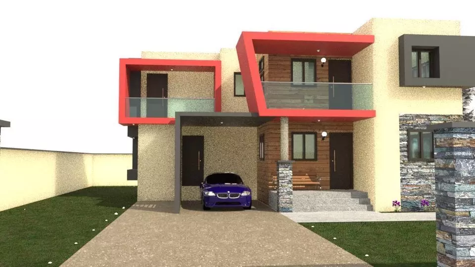 house modern designs in nigeria 3D model