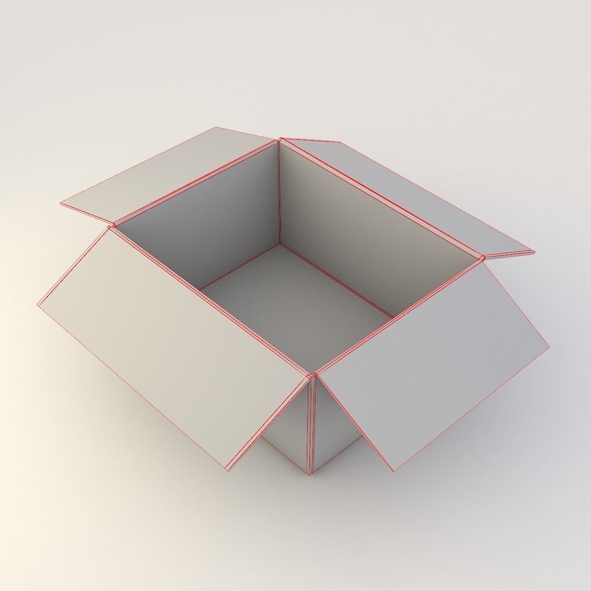cardboard box Low-poly 3D model_7