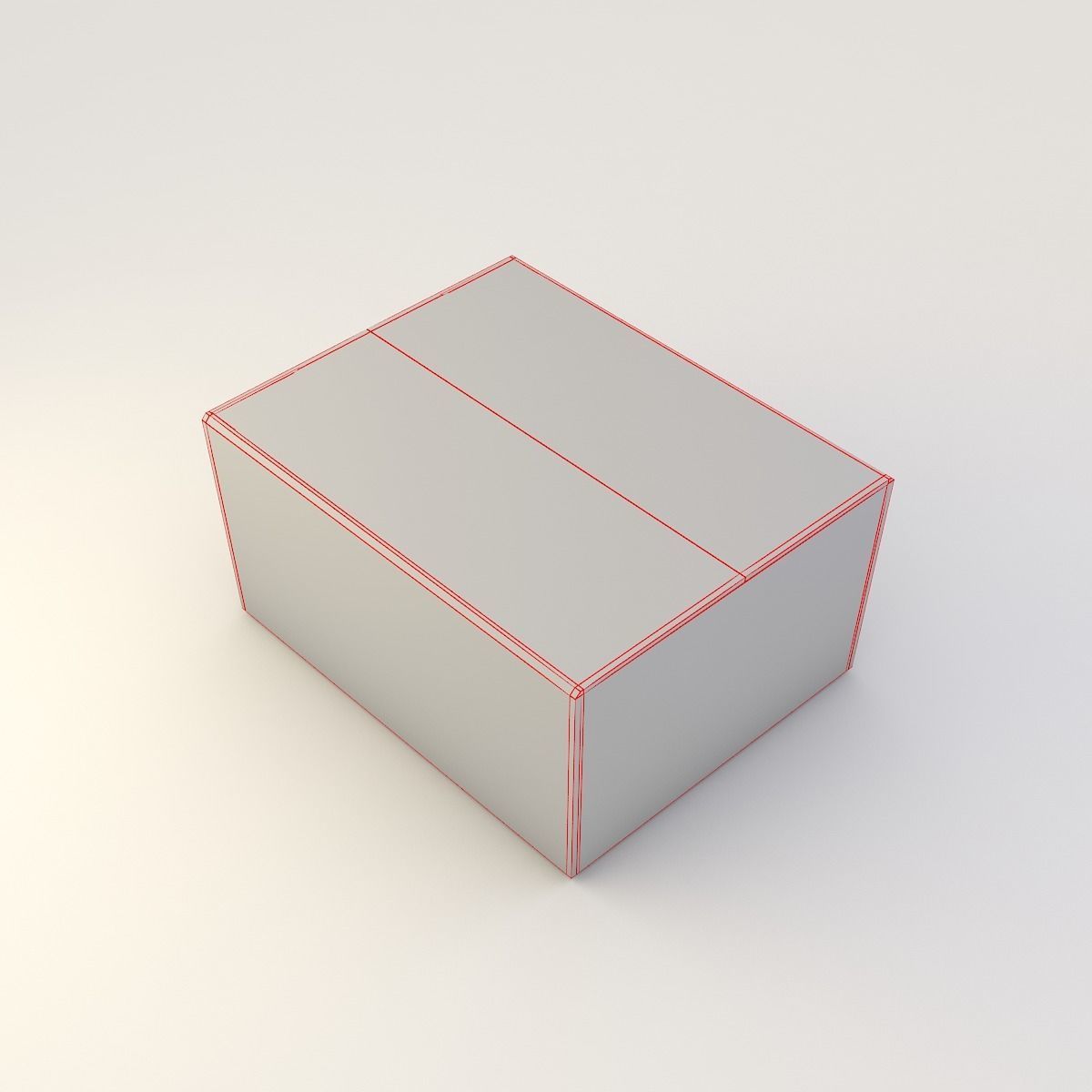cardboard box Low-poly 3D model_8
