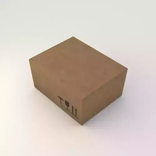  cardboard box Low-poly 3D model