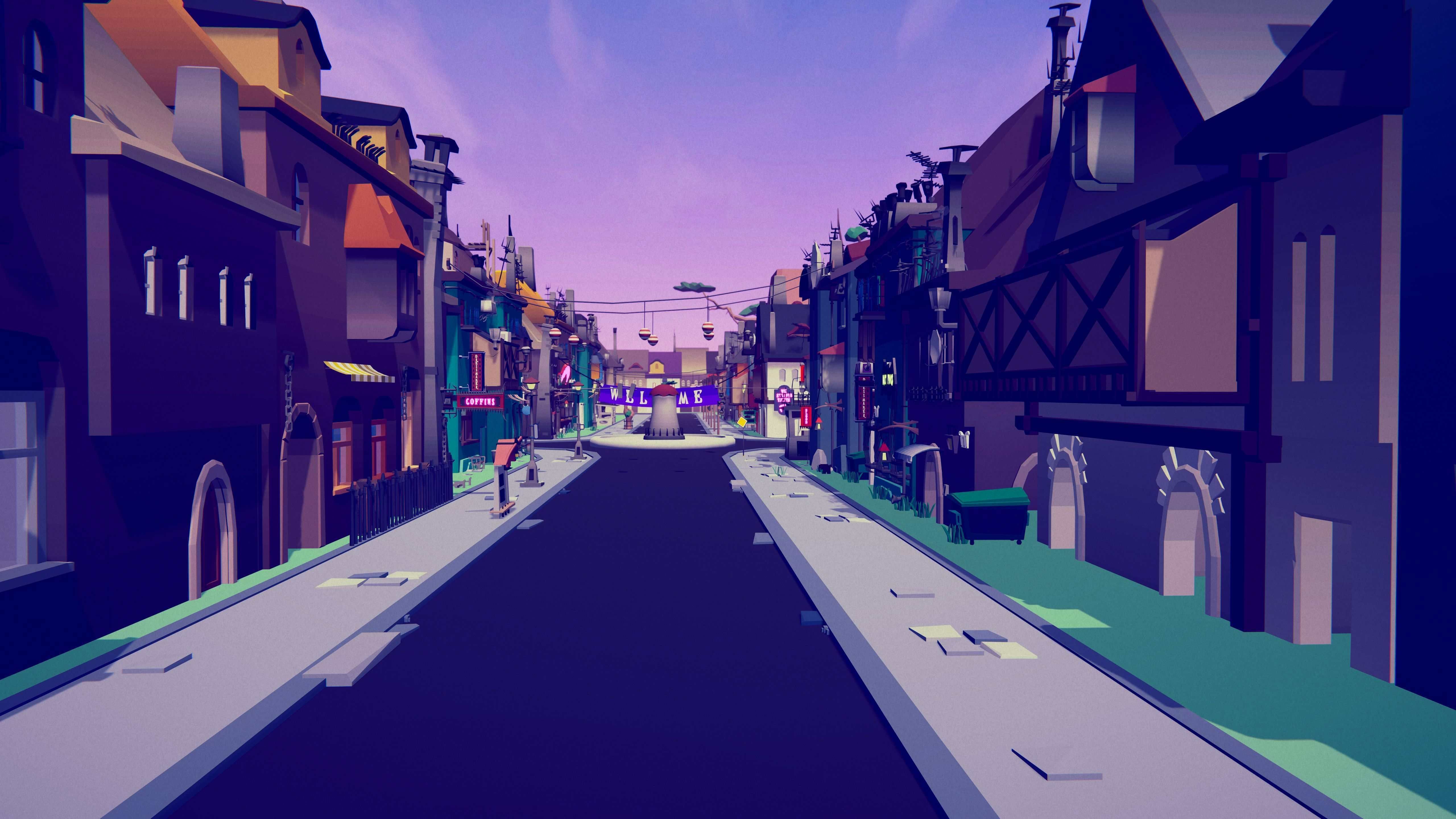 PolyVania Vampiric Town LowPoly Unity Pack Free low-poly 3D model_25