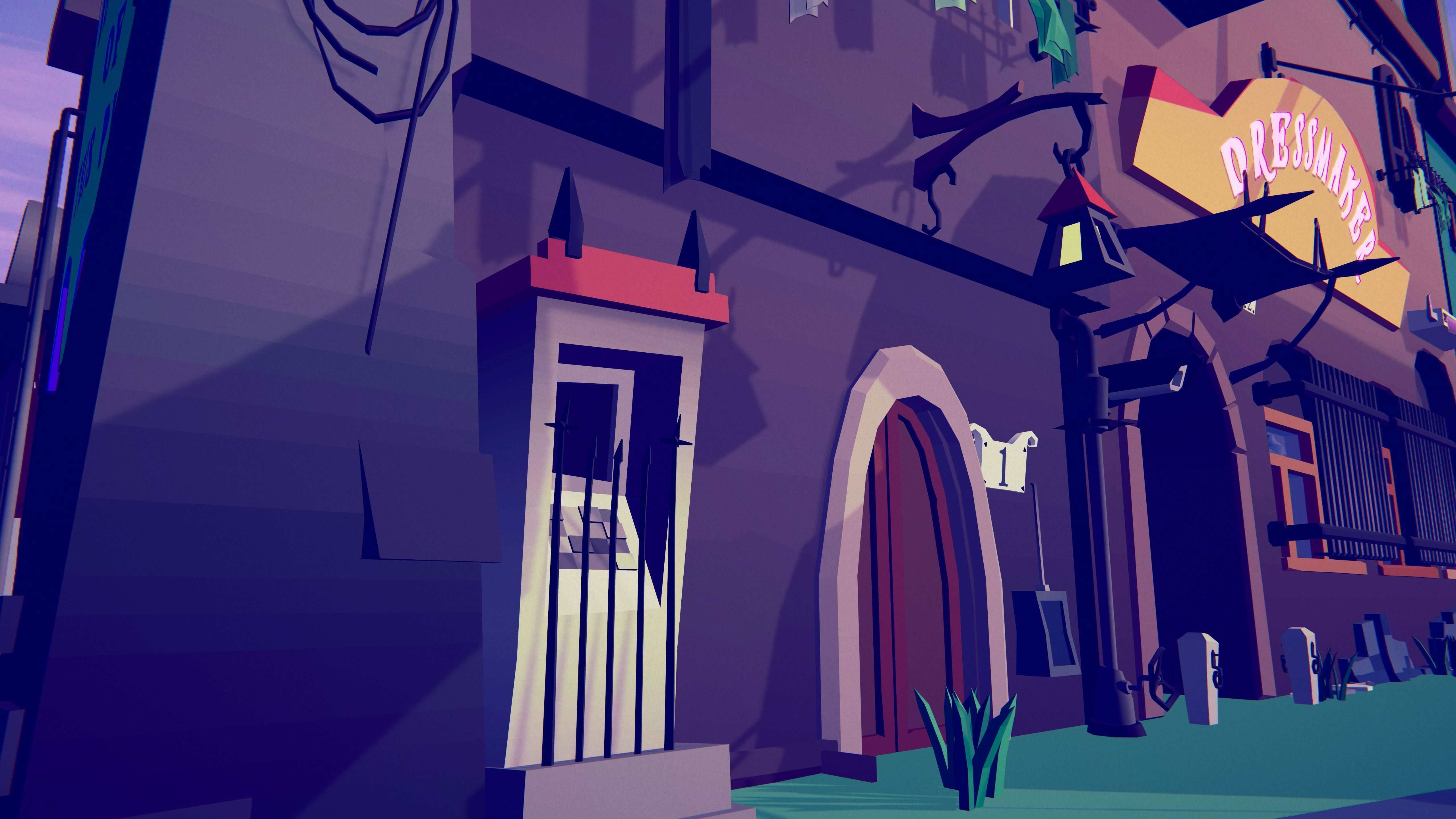 PolyVania Vampiric Town LowPoly Unity Pack Free low-poly 3D model_21