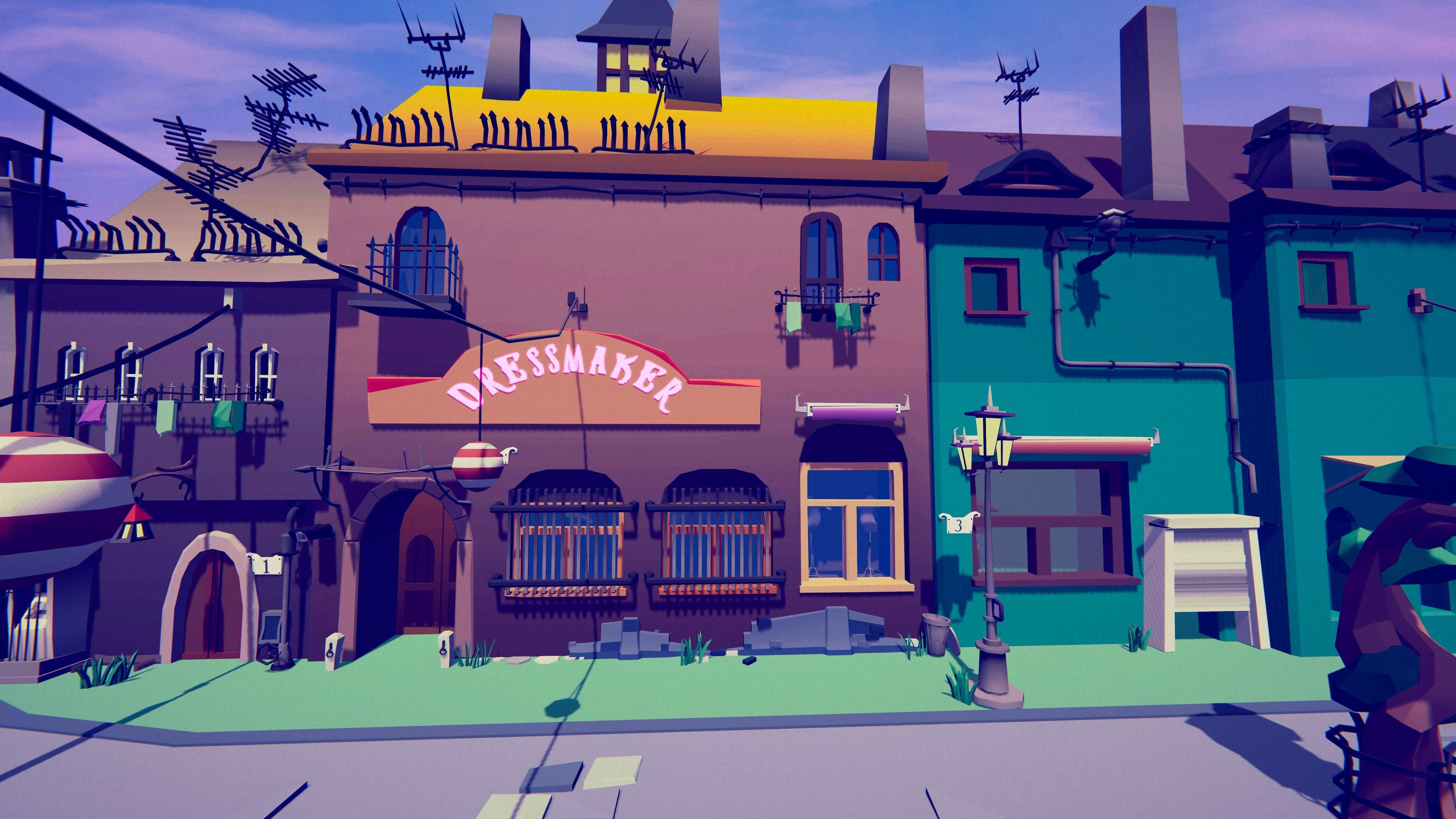 PolyVania Vampiric Town LowPoly Unity Pack Free low-poly 3D model_14