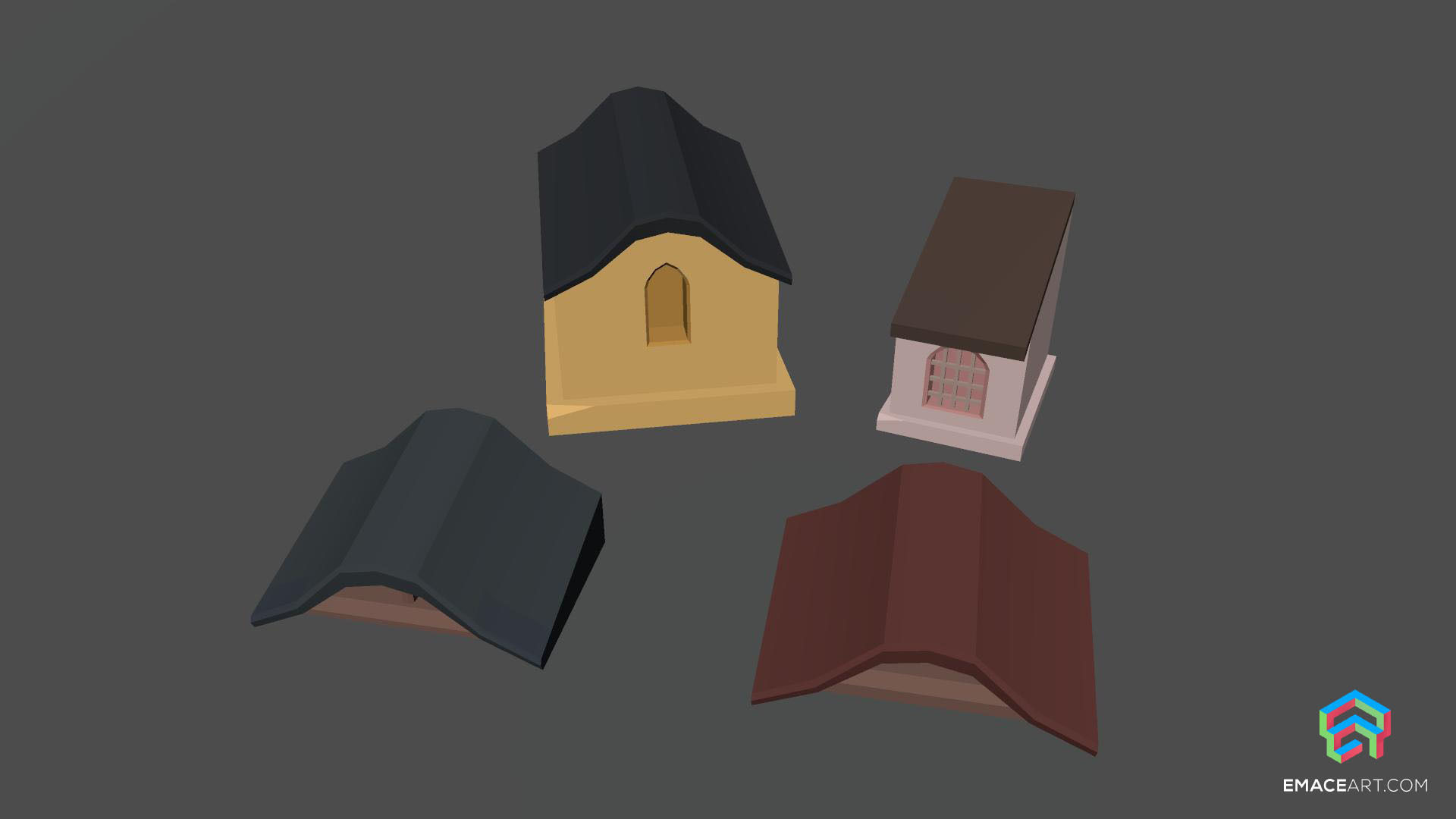 PolyVania Vampiric Town LowPoly Unity Pack Free low-poly 3D model_47
