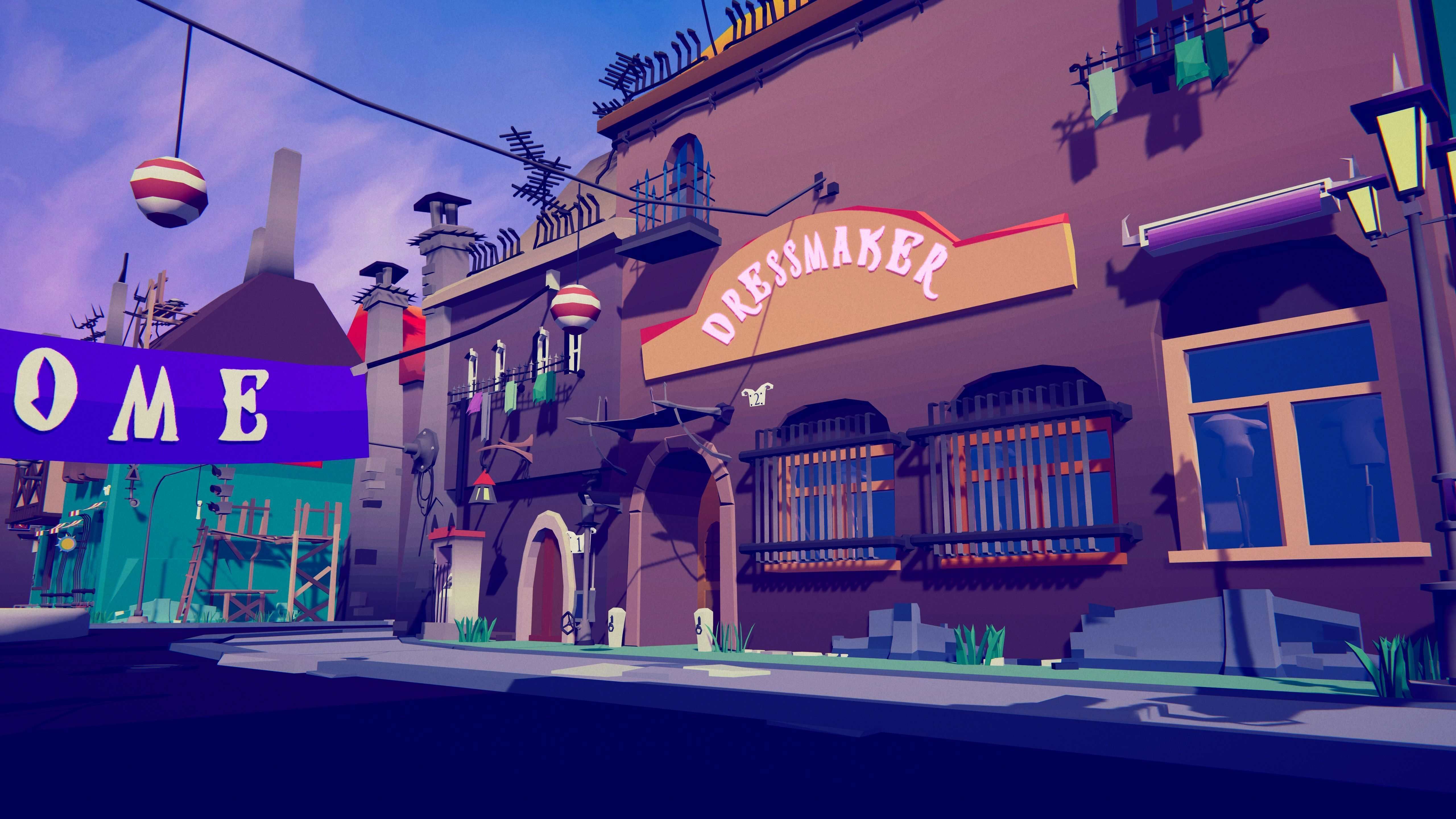 PolyVania Vampiric Town LowPoly Unity Pack Free low-poly 3D model_15